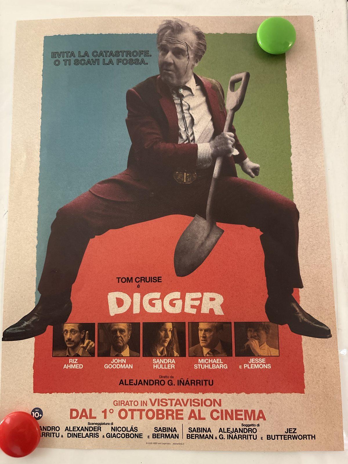 La locandina di Digger che mi ha dato la cassiera