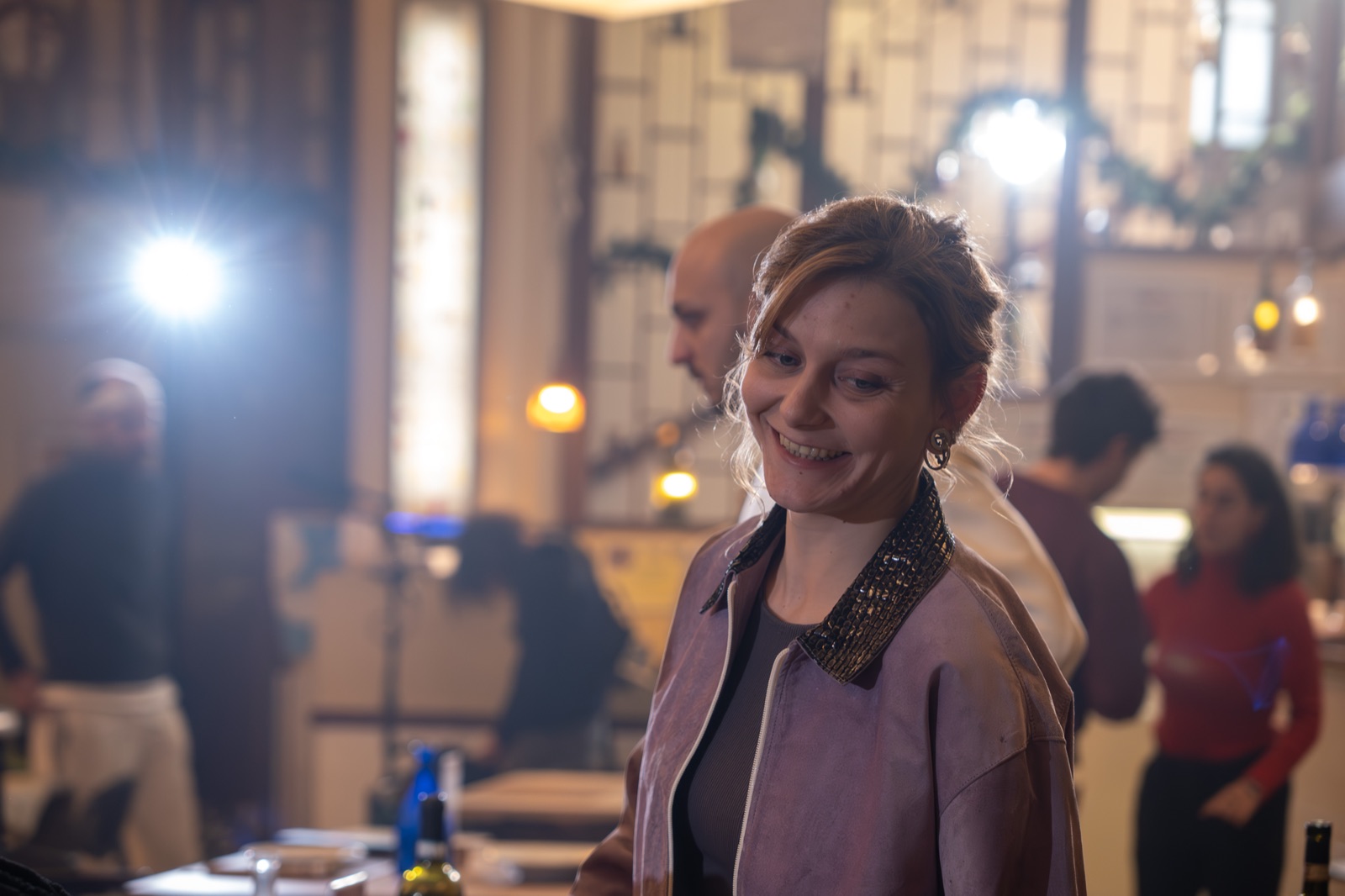 Lucia Marinsalta sul set